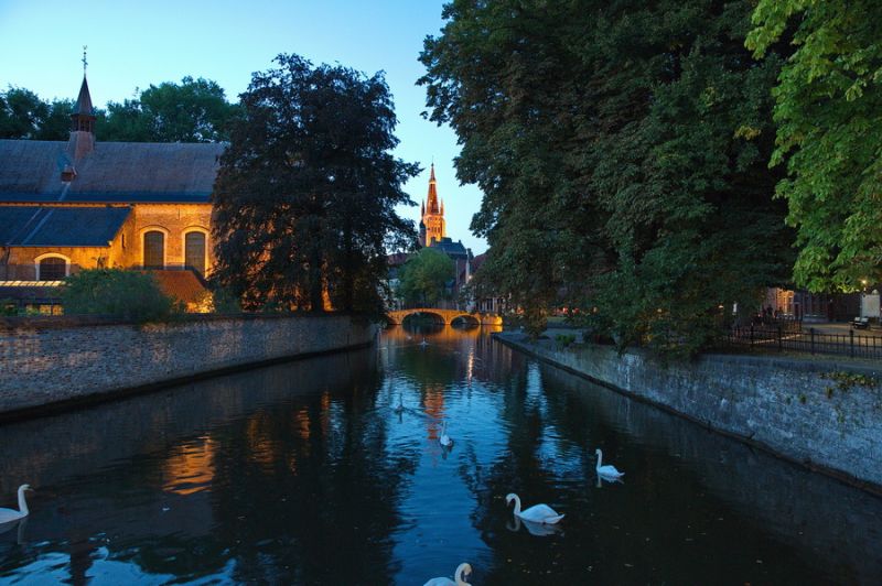 Blick von der Brücke am Beginenhaus